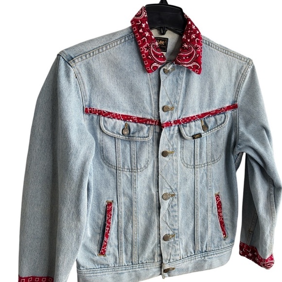 Vintage Lee Rider Denim Jacket Womens Small Custom Western Rodeo Made in the USA - Picture 6 of 14
